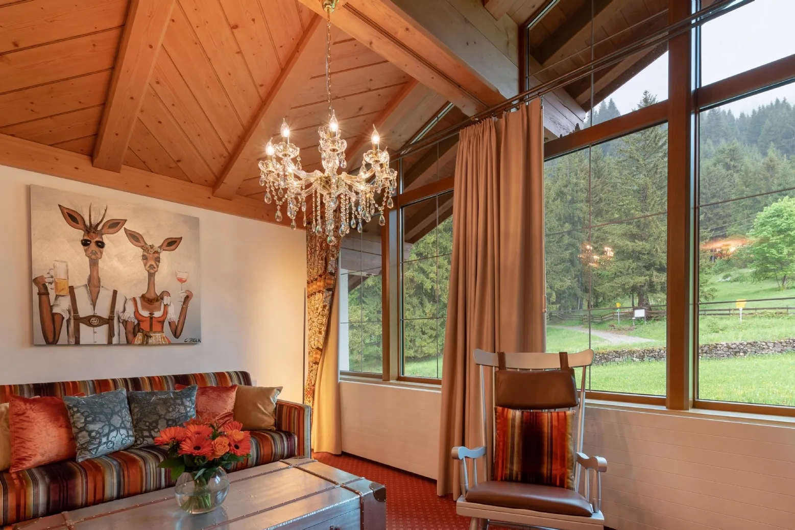 Living room of the Turmsuite Dornröschen